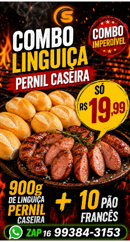 combo linguica + pao
